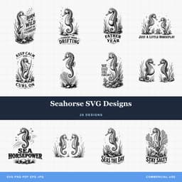 Seahorse SVG Designs