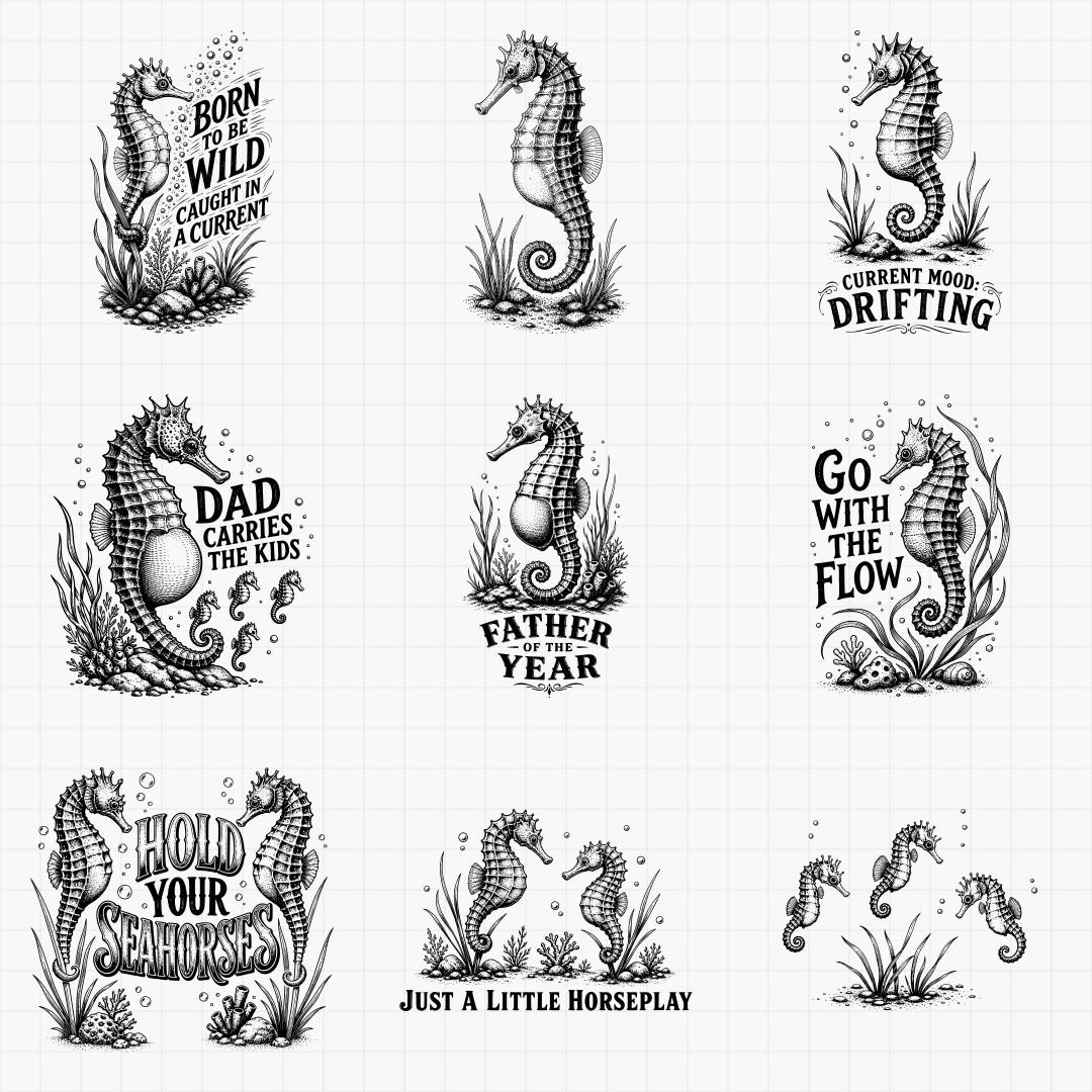 Seahorse SVG Designs - Thumbnail 2