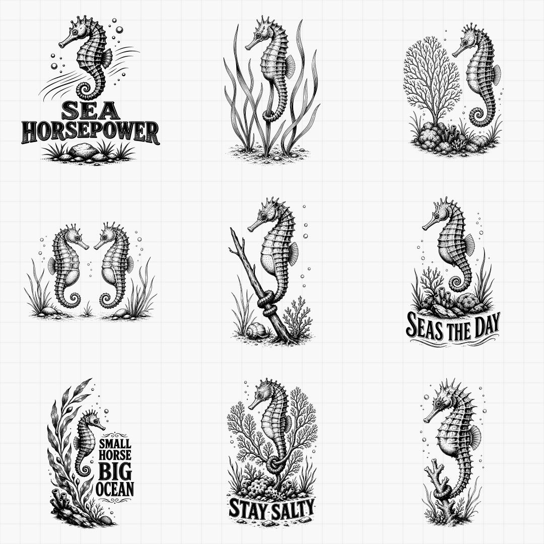 Seahorse SVG Designs - Thumbnail 4