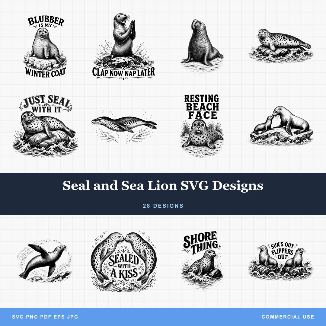 Seal and Sea Lion SVG Designs