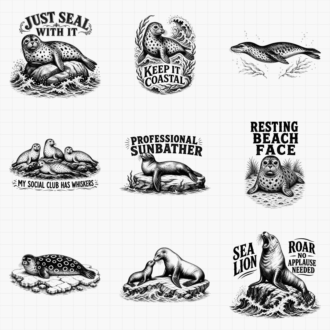 Seal and Sea Lion SVG Designs - Thumbnail 3