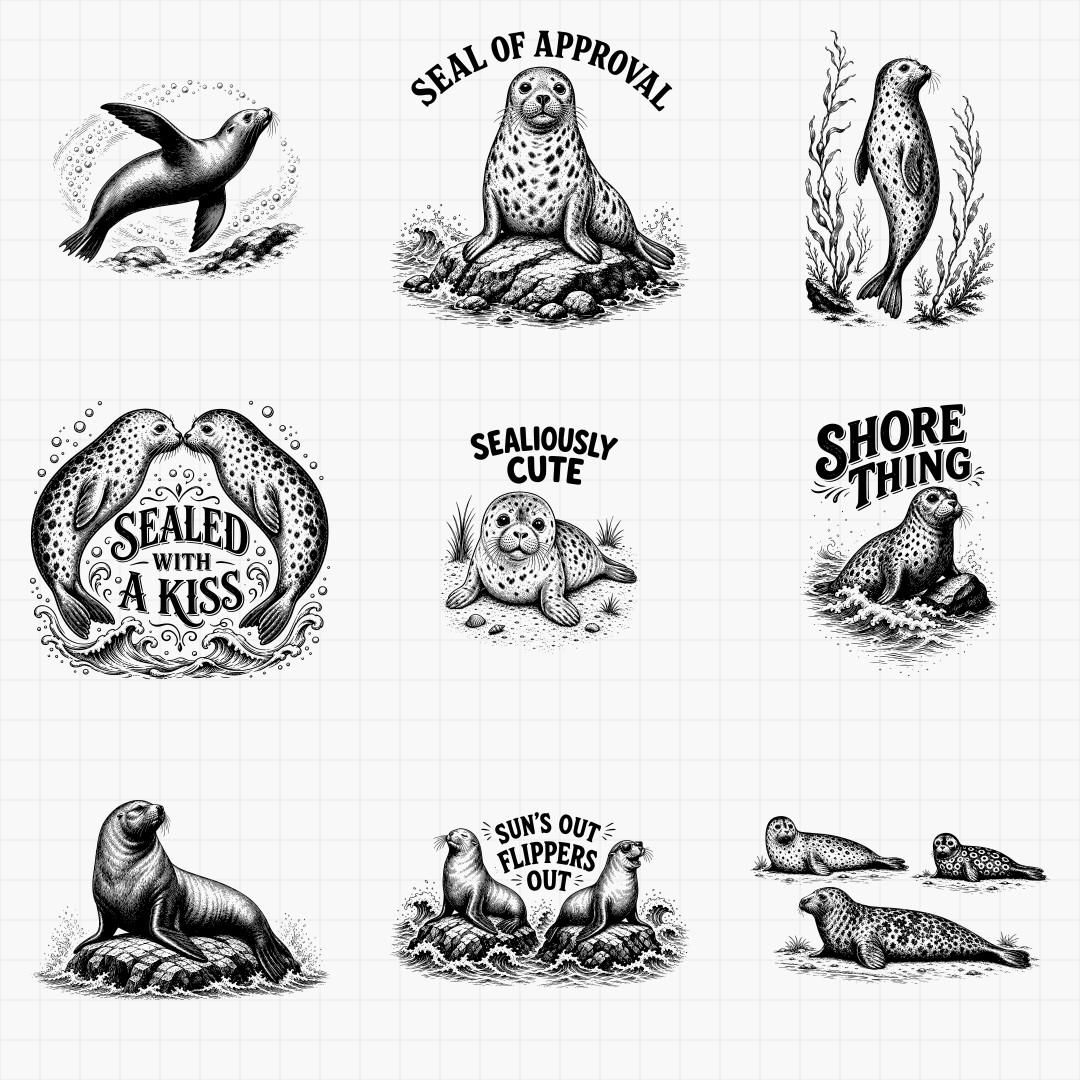 Seal and Sea Lion SVG Designs - Thumbnail 4