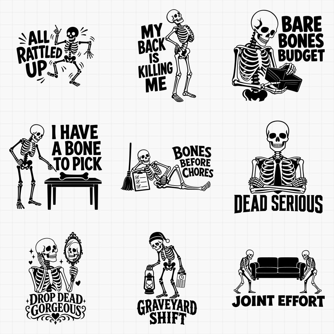 Skeleton Party & Spooky Humor Designs - Thumbnail 2