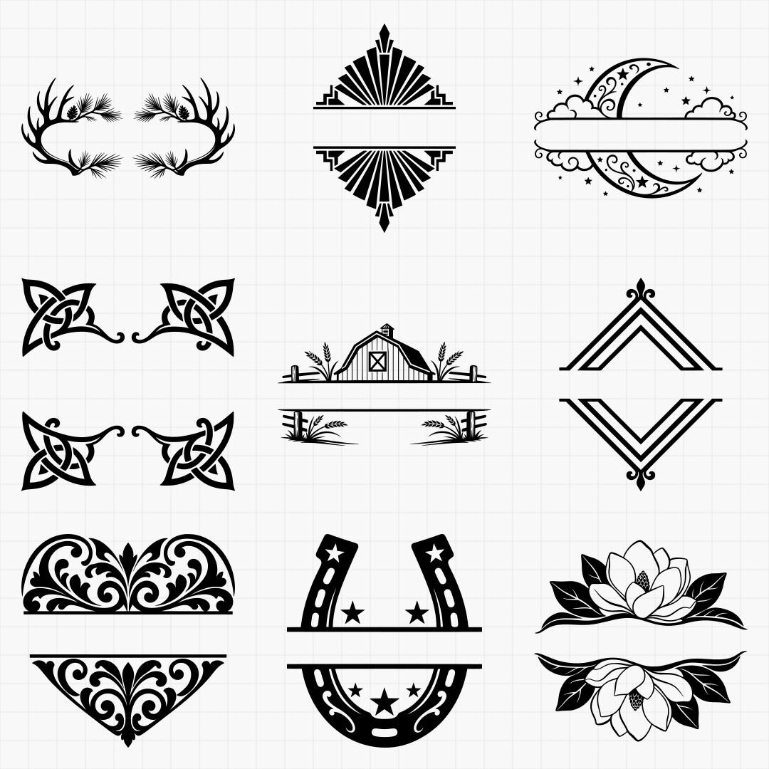 Split Monogram Designs - Thumbnail 2