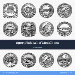 Sport Fish Relief Medallions