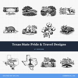 Texas State Pride & Travel Designs