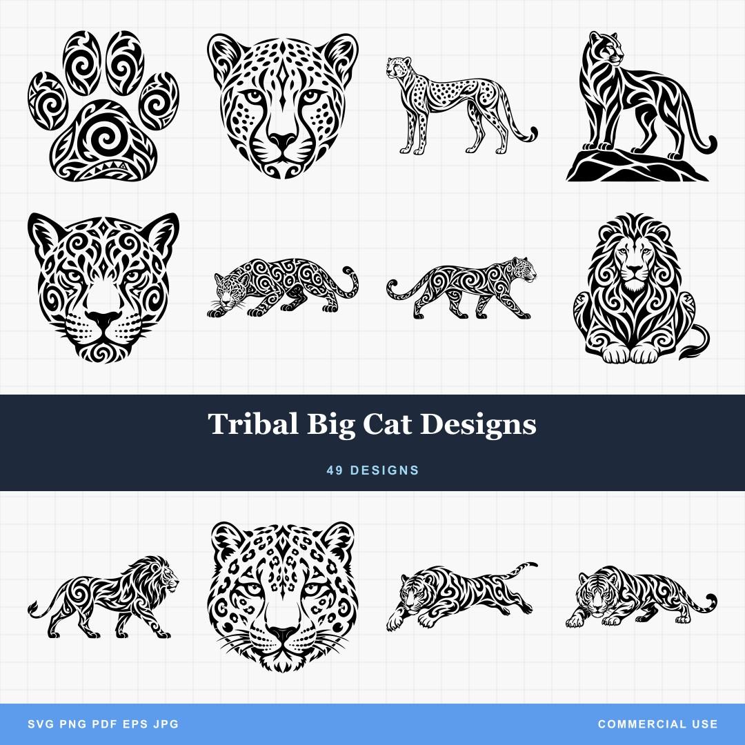 Tribal Big Cat Designs