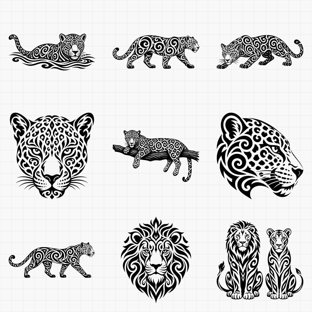 Tribal Big Cat Designs - Thumbnail 4