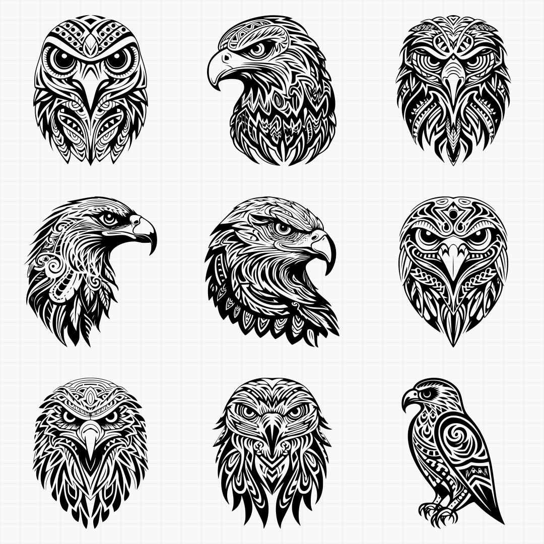 Tribal Birds Of Prey Design Pack - Thumbnail 2
