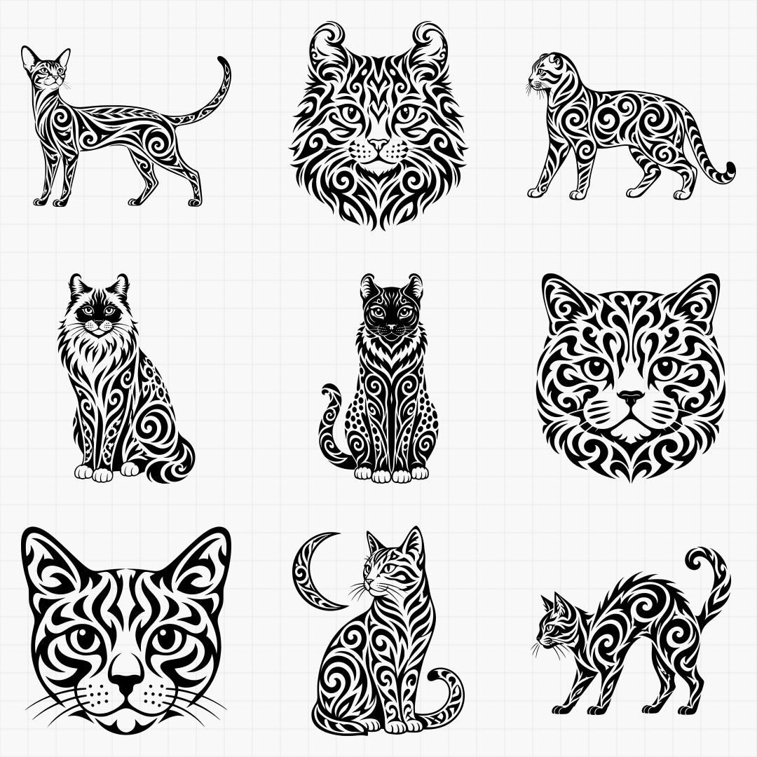 Tribal Cat Designs - Thumbnail 2