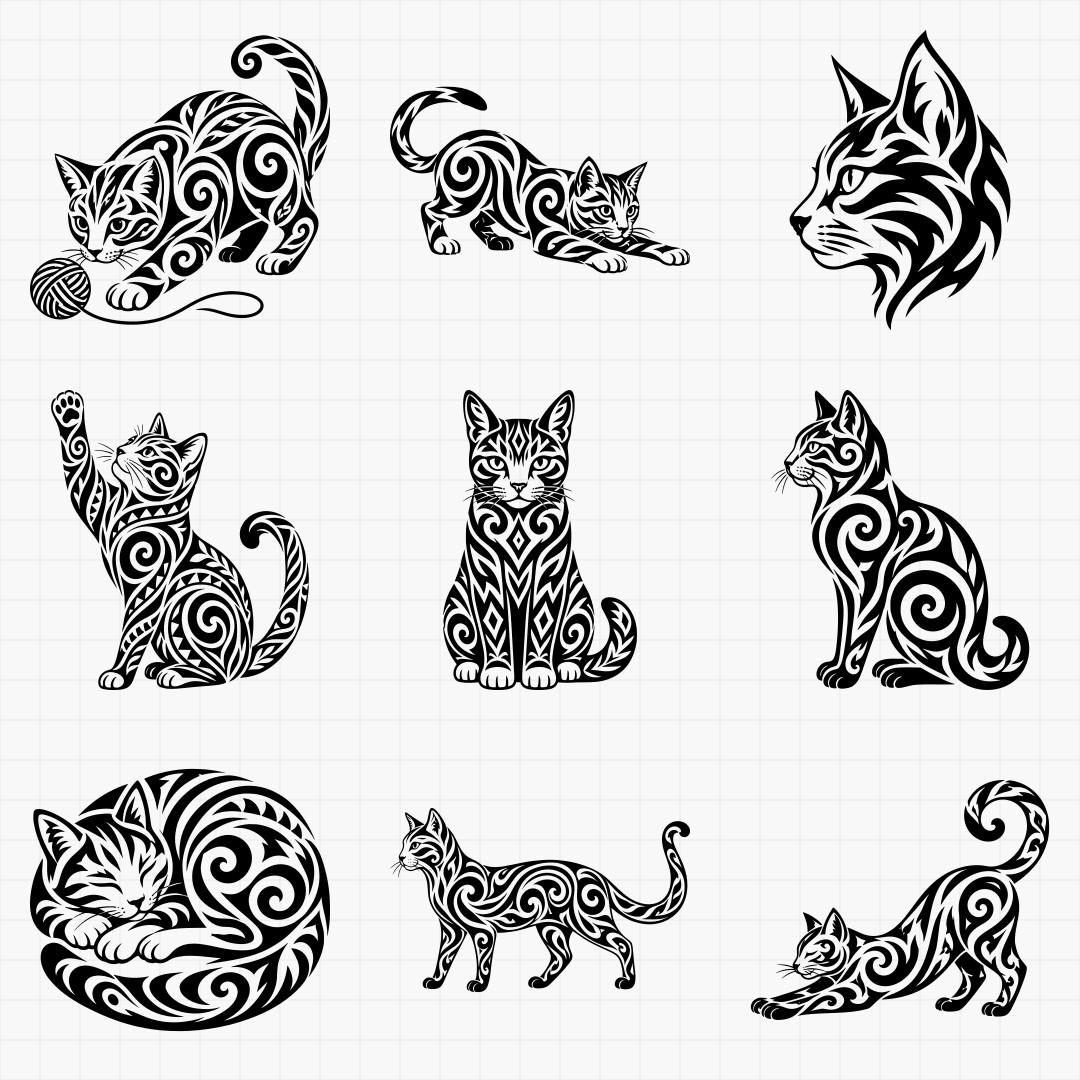 Tribal Cat Designs - Thumbnail 4