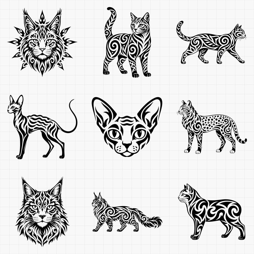 Tribal Cat Designs - Thumbnail 5