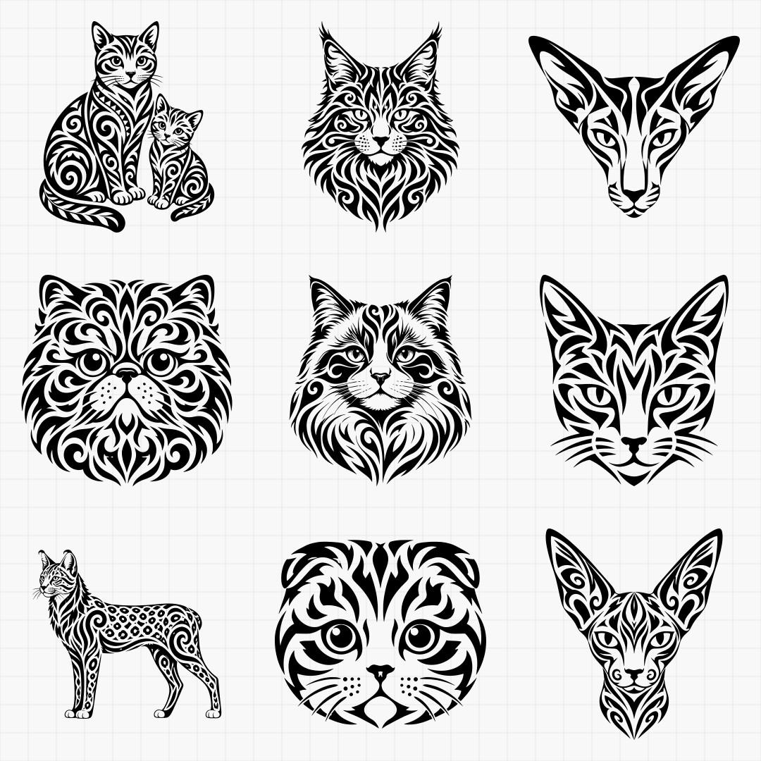Tribal Cat Designs - Thumbnail 6