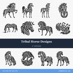 Tribal Horse Designs