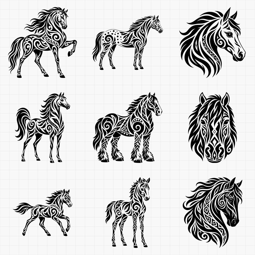 Tribal Horse Designs - Thumbnail 2