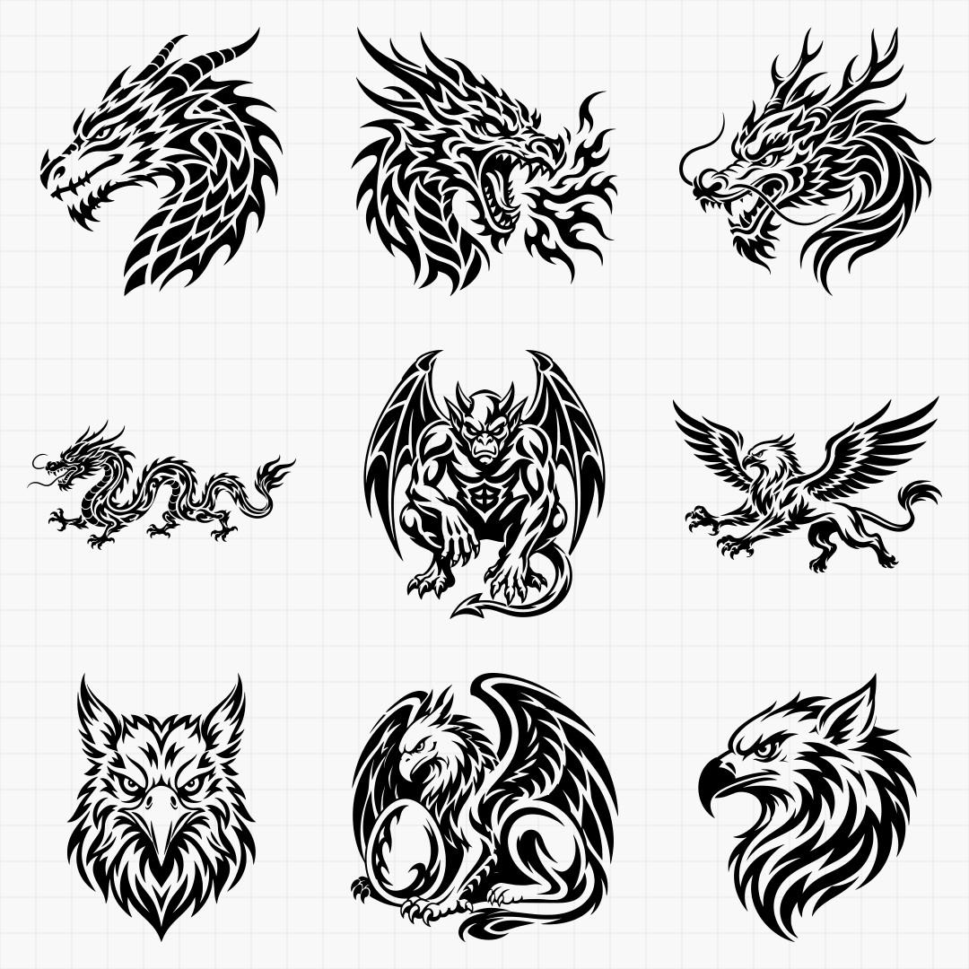 Tribal Mythical Creature Designs - Thumbnail 3