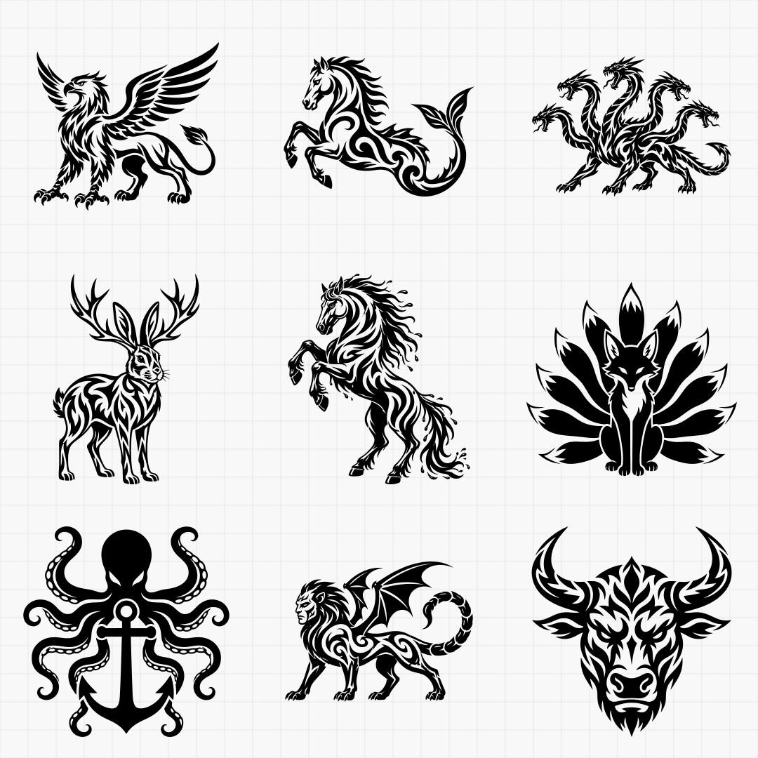 Tribal Mythical Creature Designs - Thumbnail 4