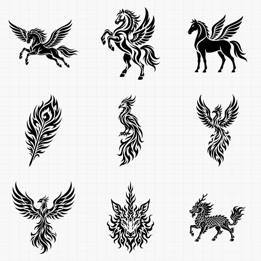 Tribal Mythical Creature Designs - Thumbnail 5