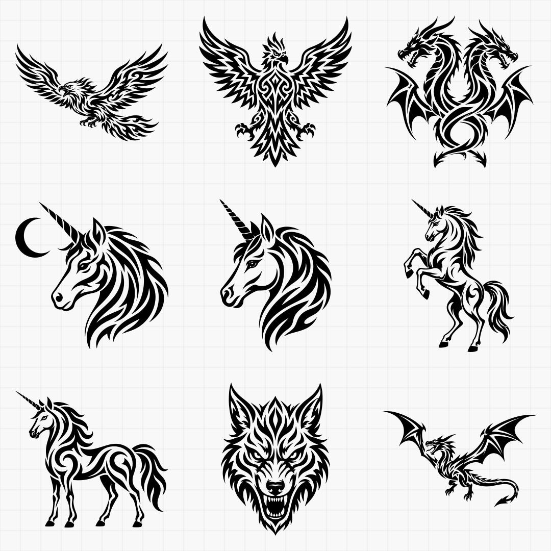 Tribal Mythical Creature Designs - Thumbnail 6