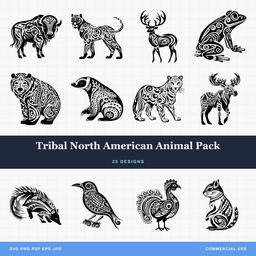 Tribal North American Animal Pack