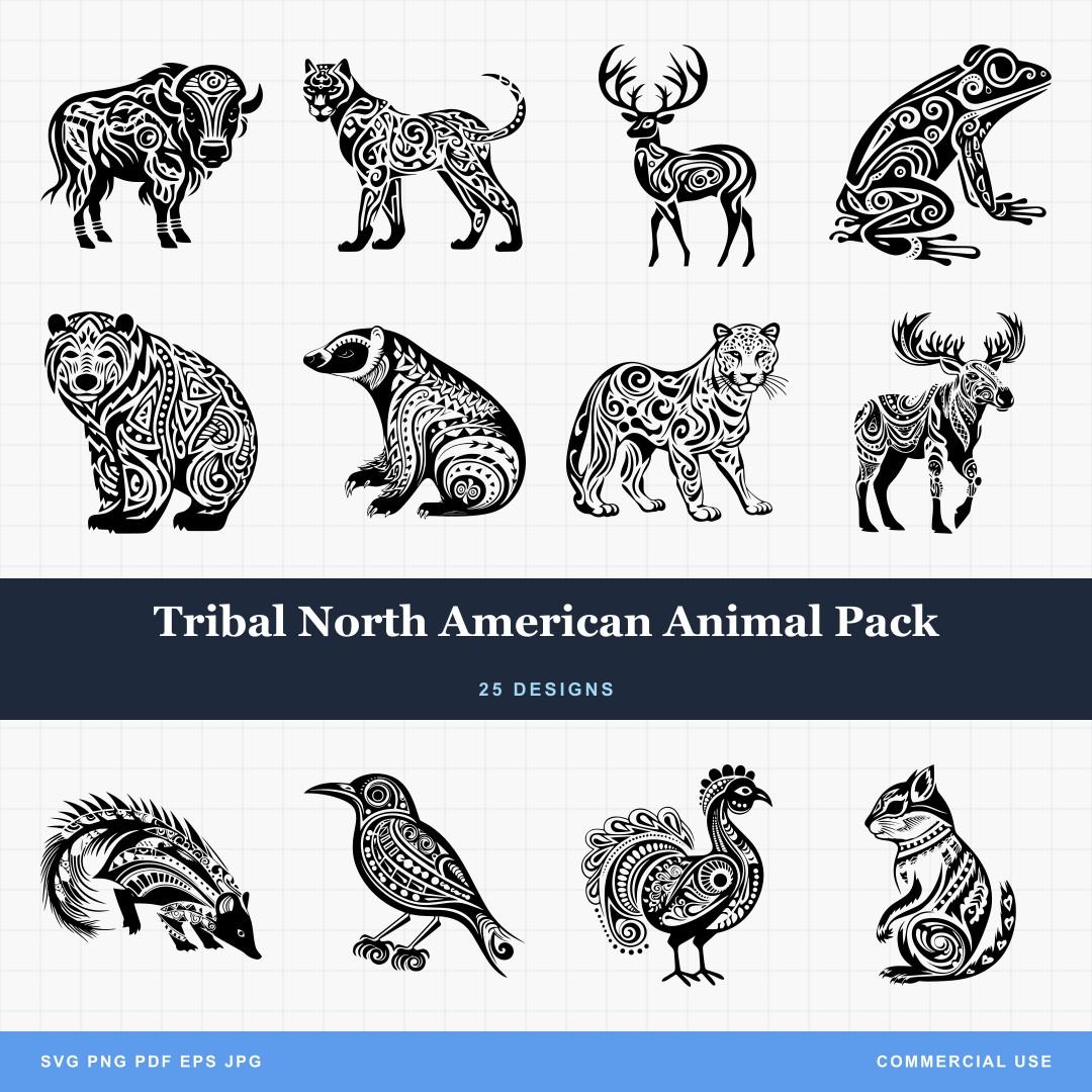 Tribal North American Animal Pack