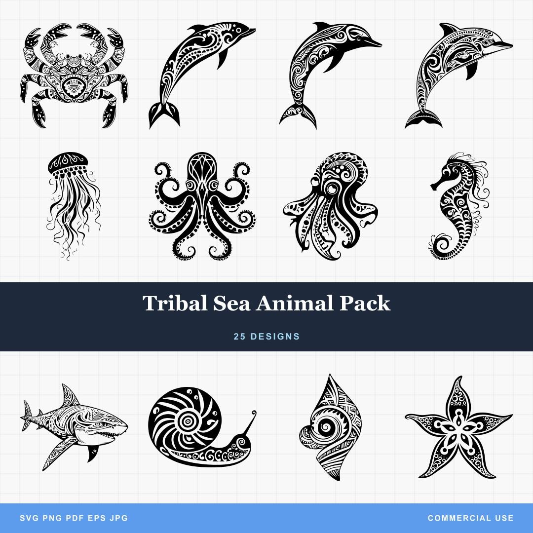 Tribal Sea Animal Pack