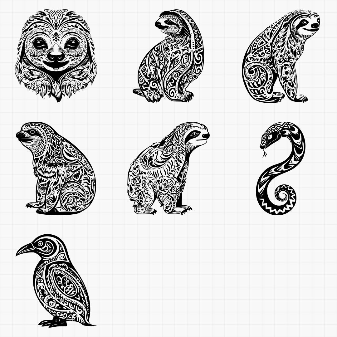 Tribal South American Animals Design Pack - Thumbnail 4