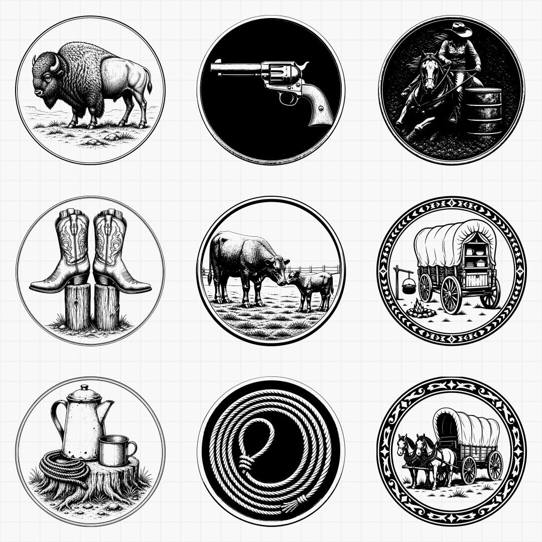 Western and Cowboy Relief Medallions - Thumbnail 2
