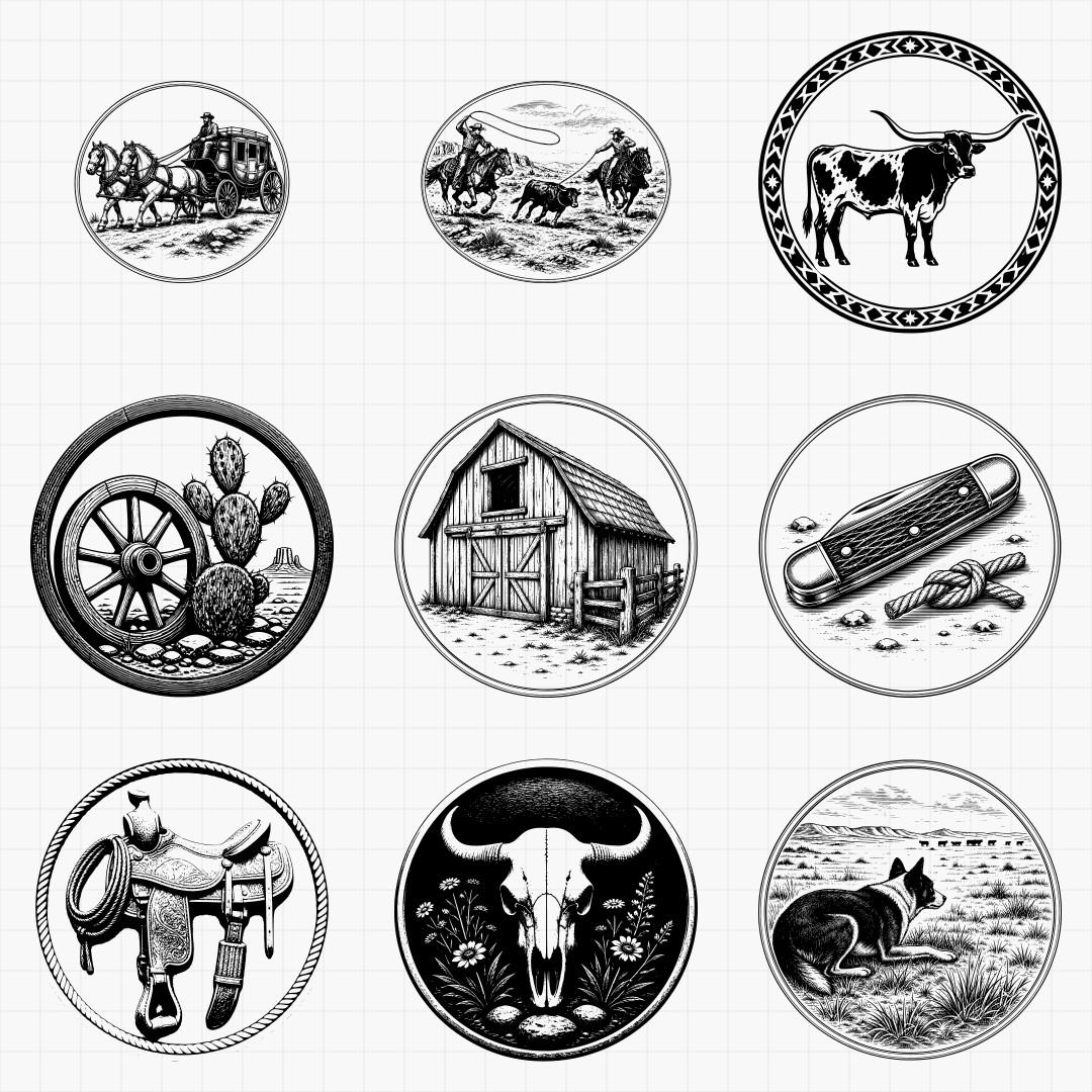 Western and Cowboy Relief Medallions - Thumbnail 5