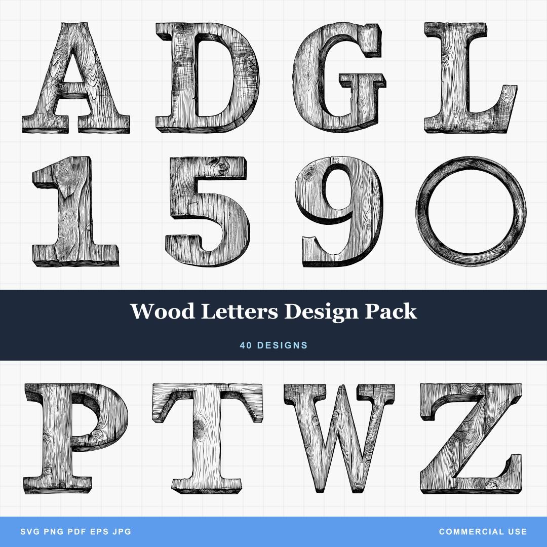 Wood Letters Design Pack