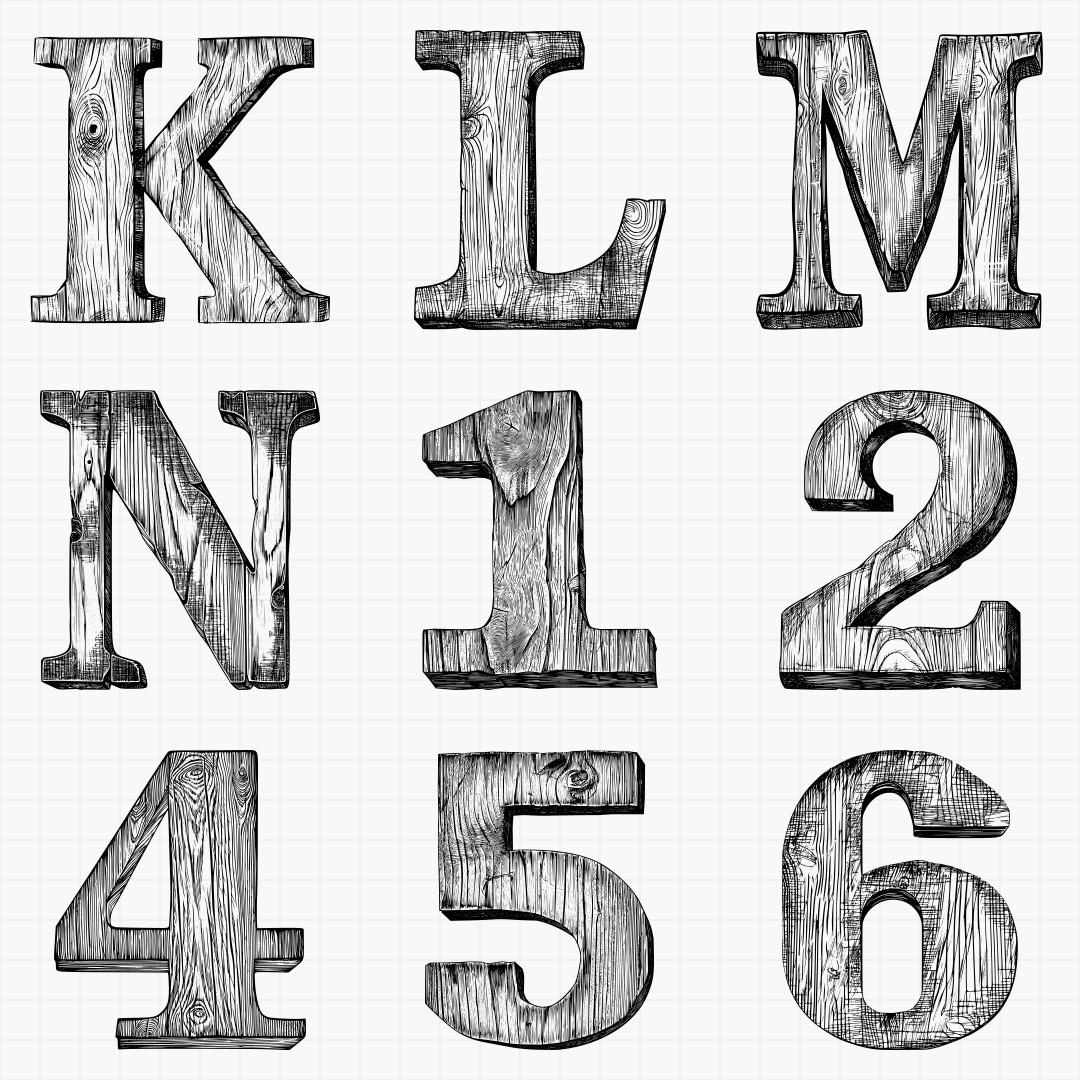 Wood Letters Design Pack - Thumbnail 3