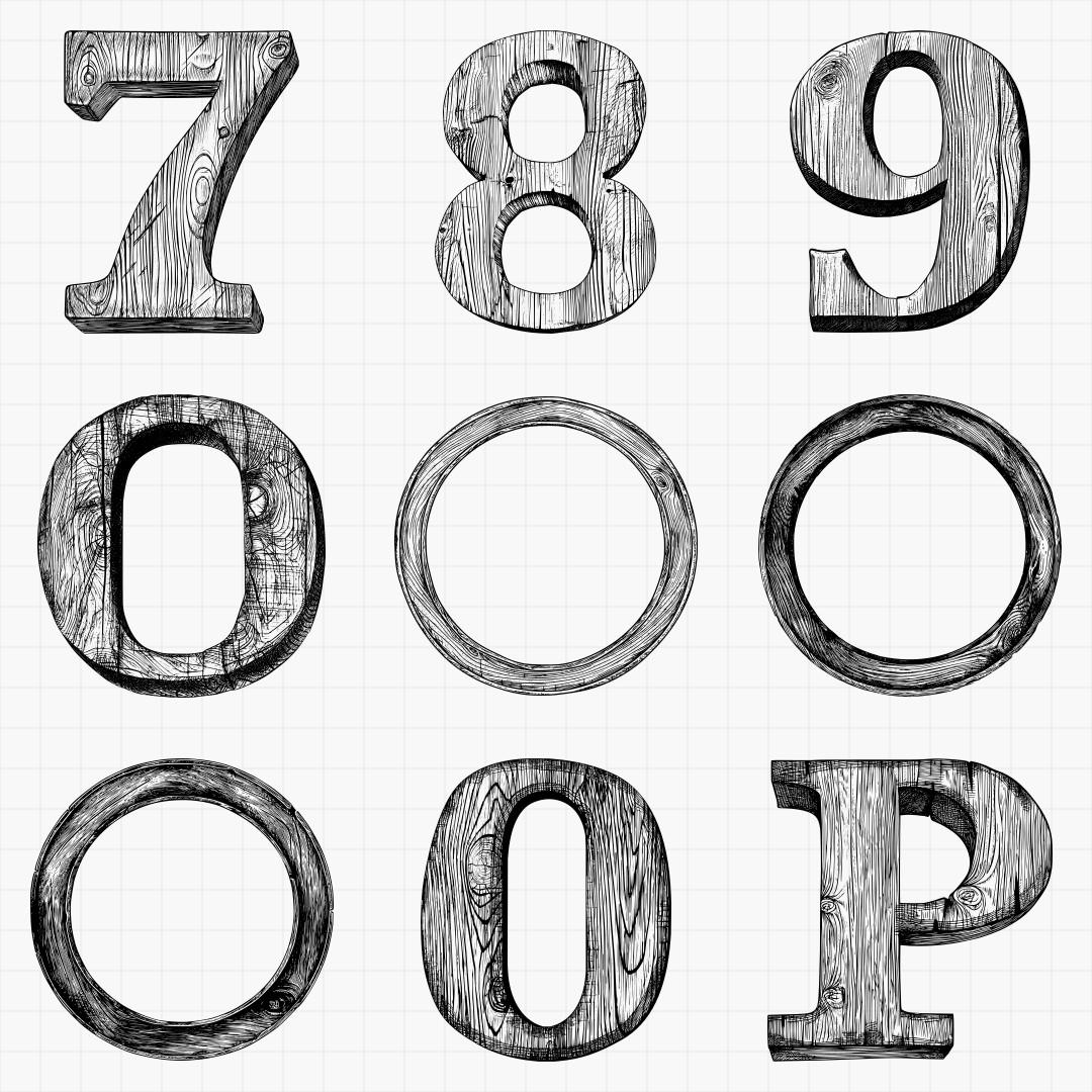 Wood Letters Design Pack - Thumbnail 4