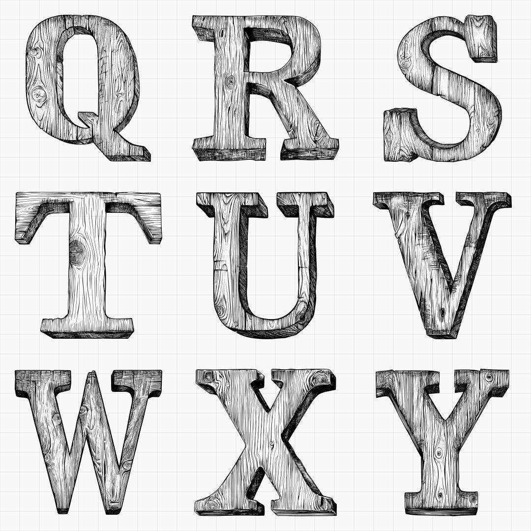 Wood Letters Design Pack - Thumbnail 5