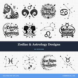 Zodiac & Astrology Designs