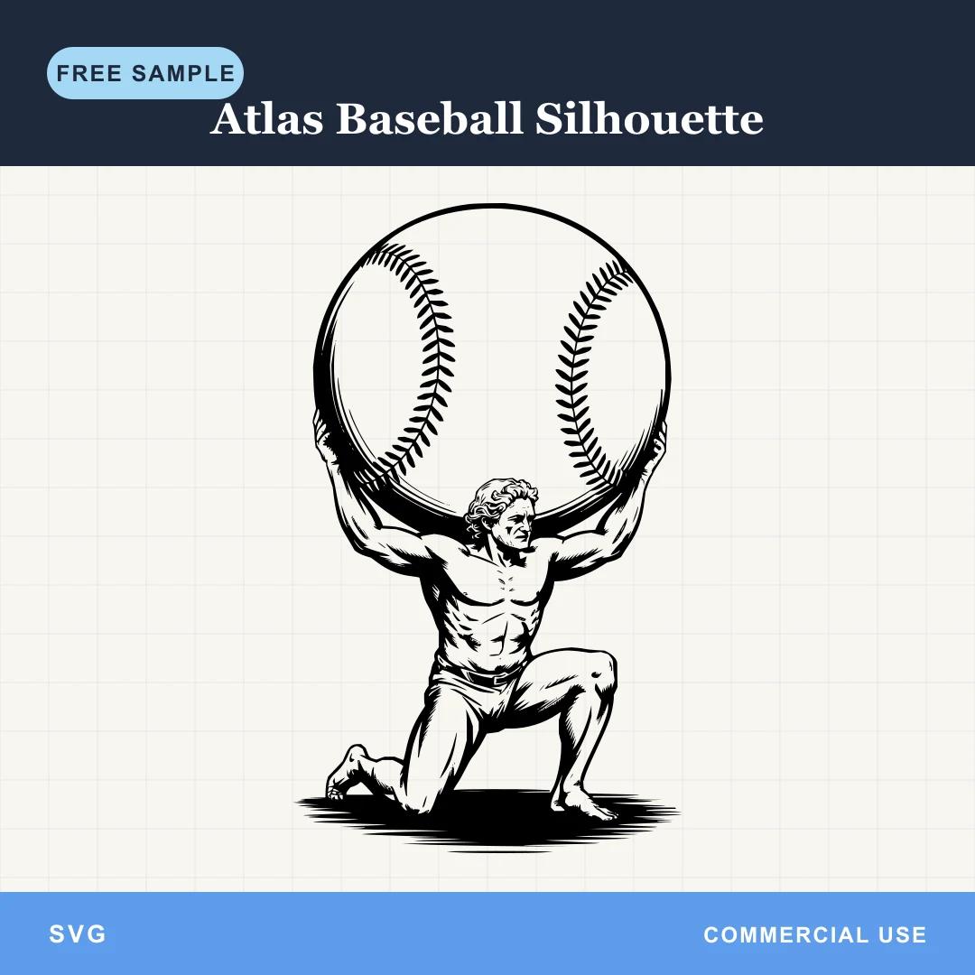 Free Atlas Baseball Silhouette SVG
