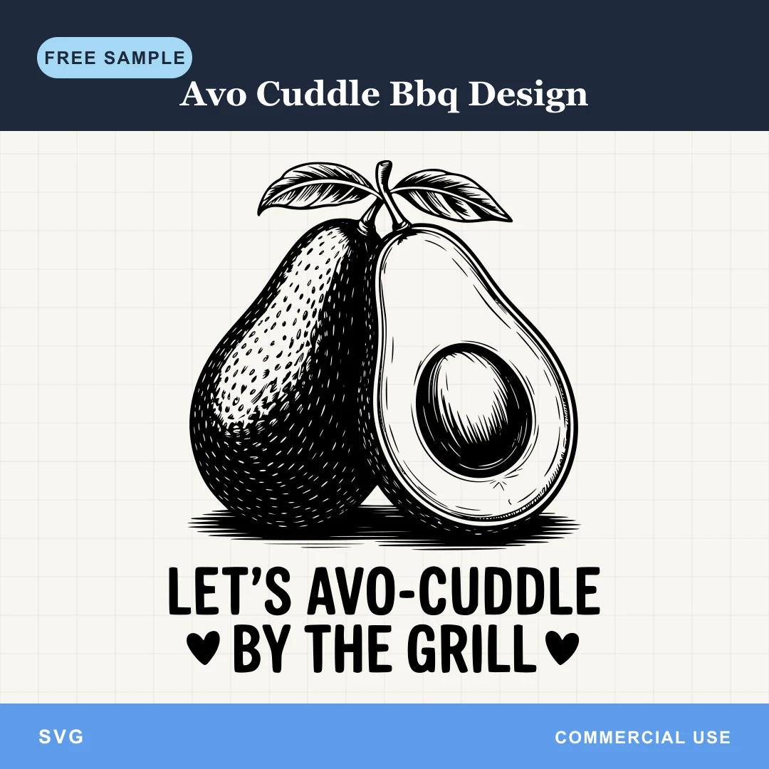 Free Avo Cuddle Bbq Design SVG