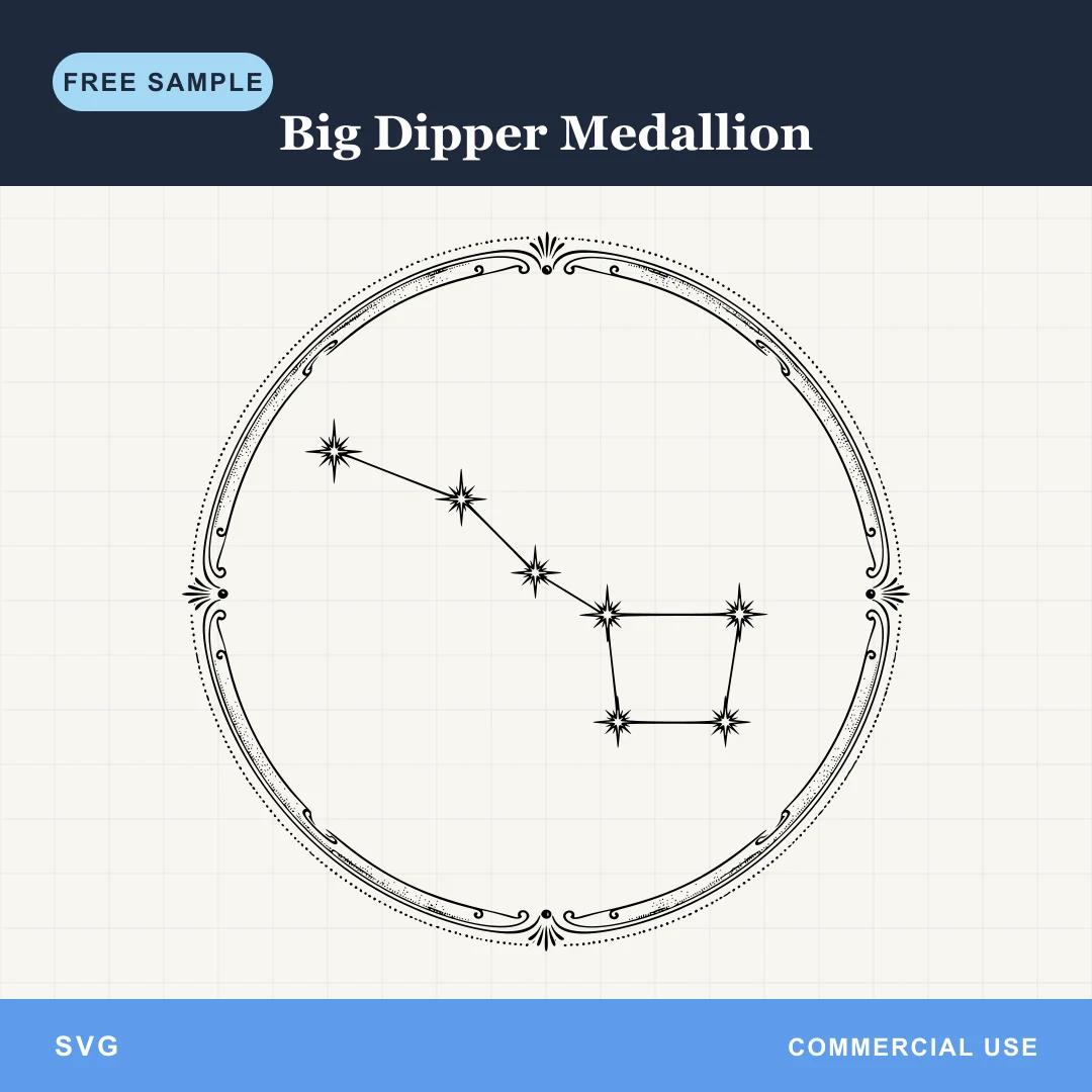 Free Big Dipper Medallion SVG