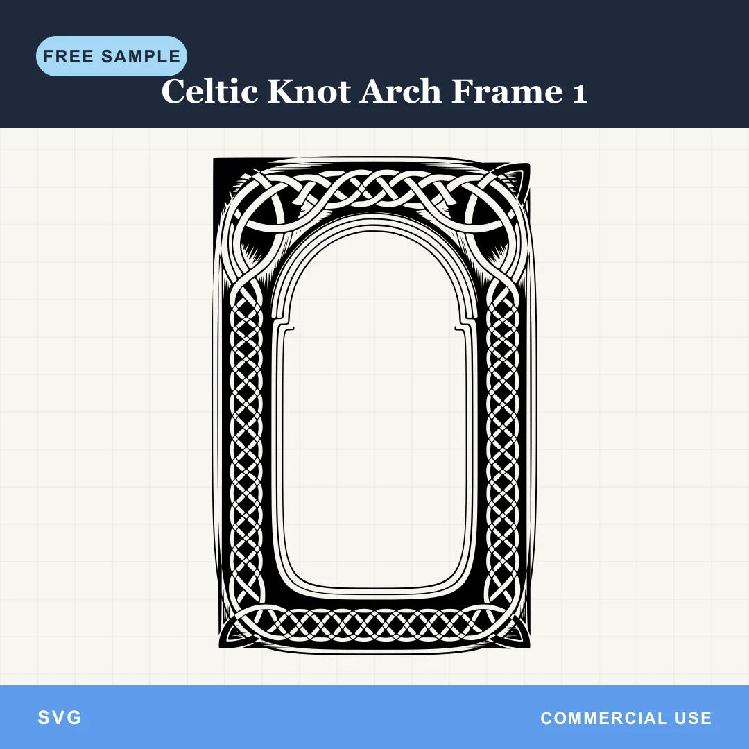 Free Celtic Knot Arch Frame 1 SVG