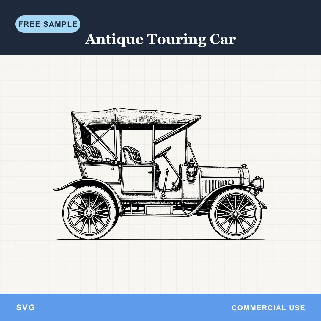 Free Antique Touring Car SVG