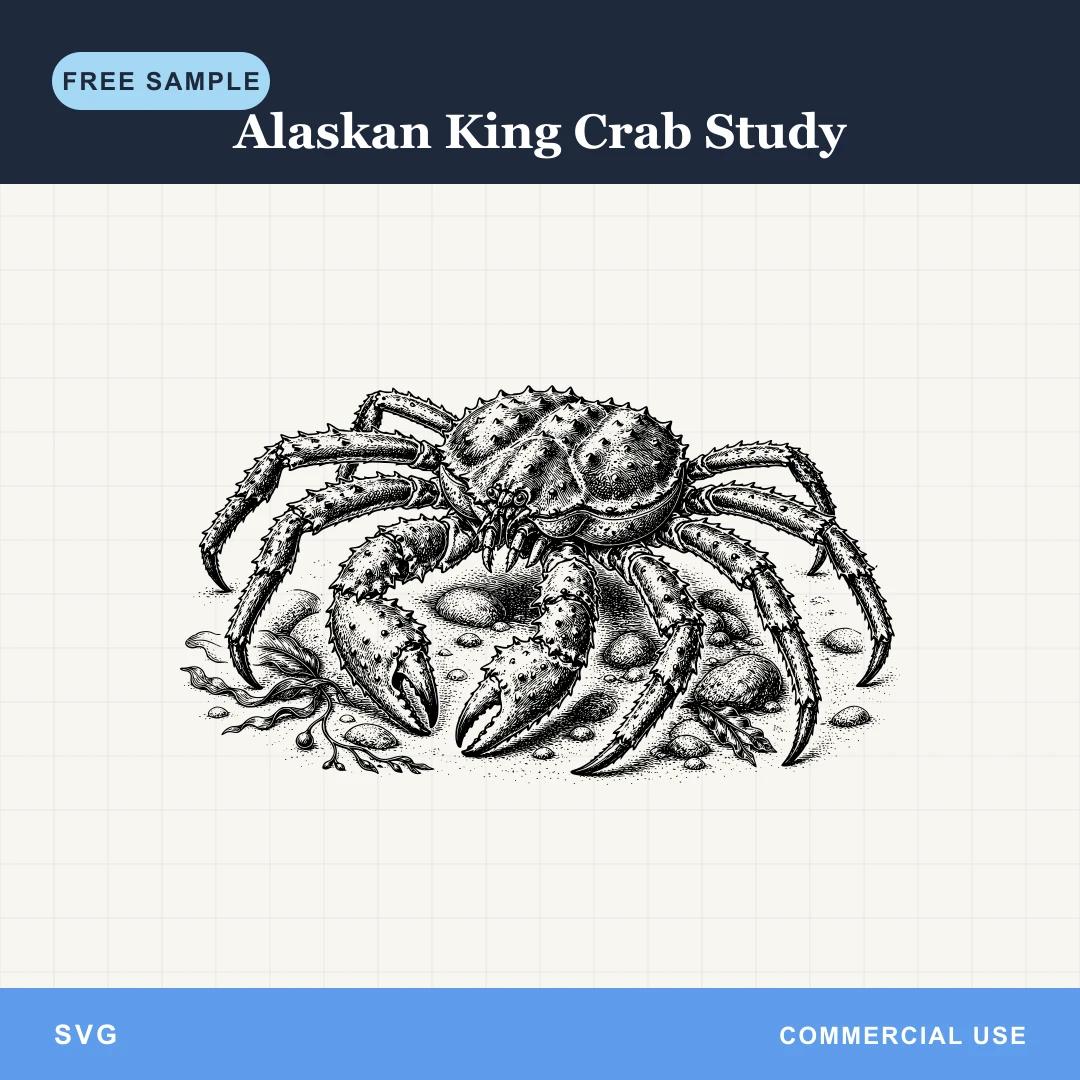 Free Alaskan King Crab Study SVG