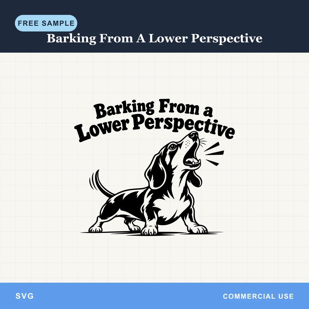Free Barking From A Lower Perspective SVG