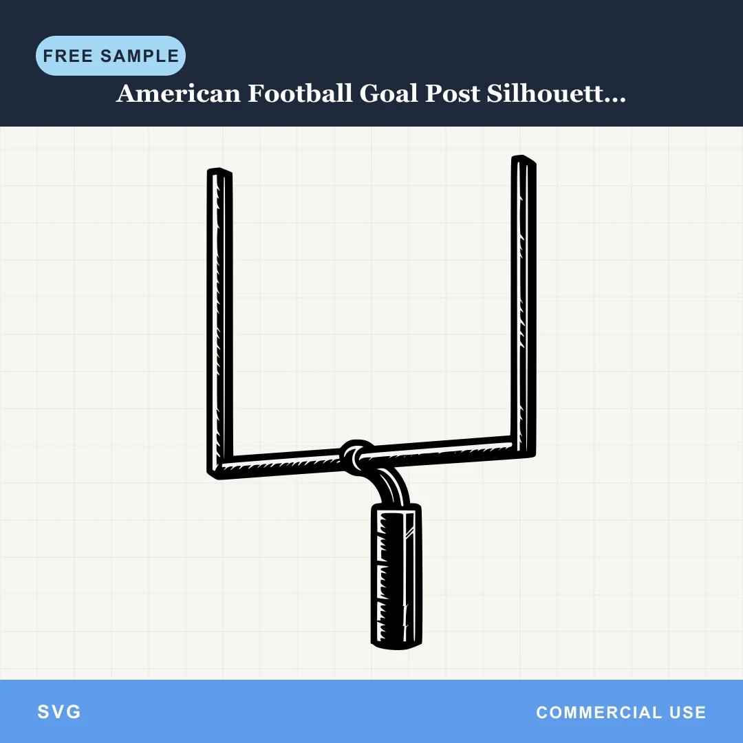 Free American Football Goal Post Silhouette 1 SVG