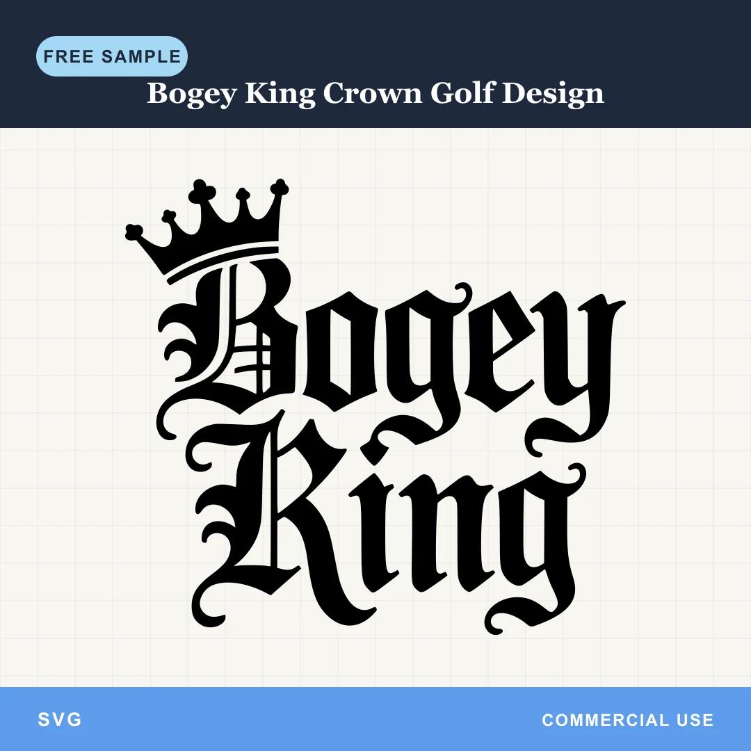 Free Bogey King Crown Golf Design SVG