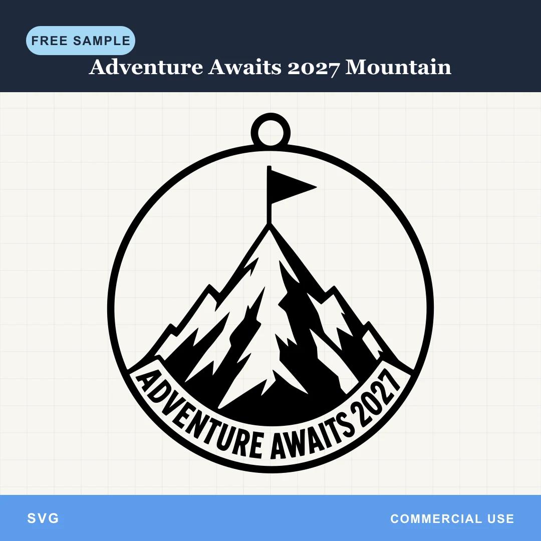 Free Adventure Awaits 2027 Mountain SVG