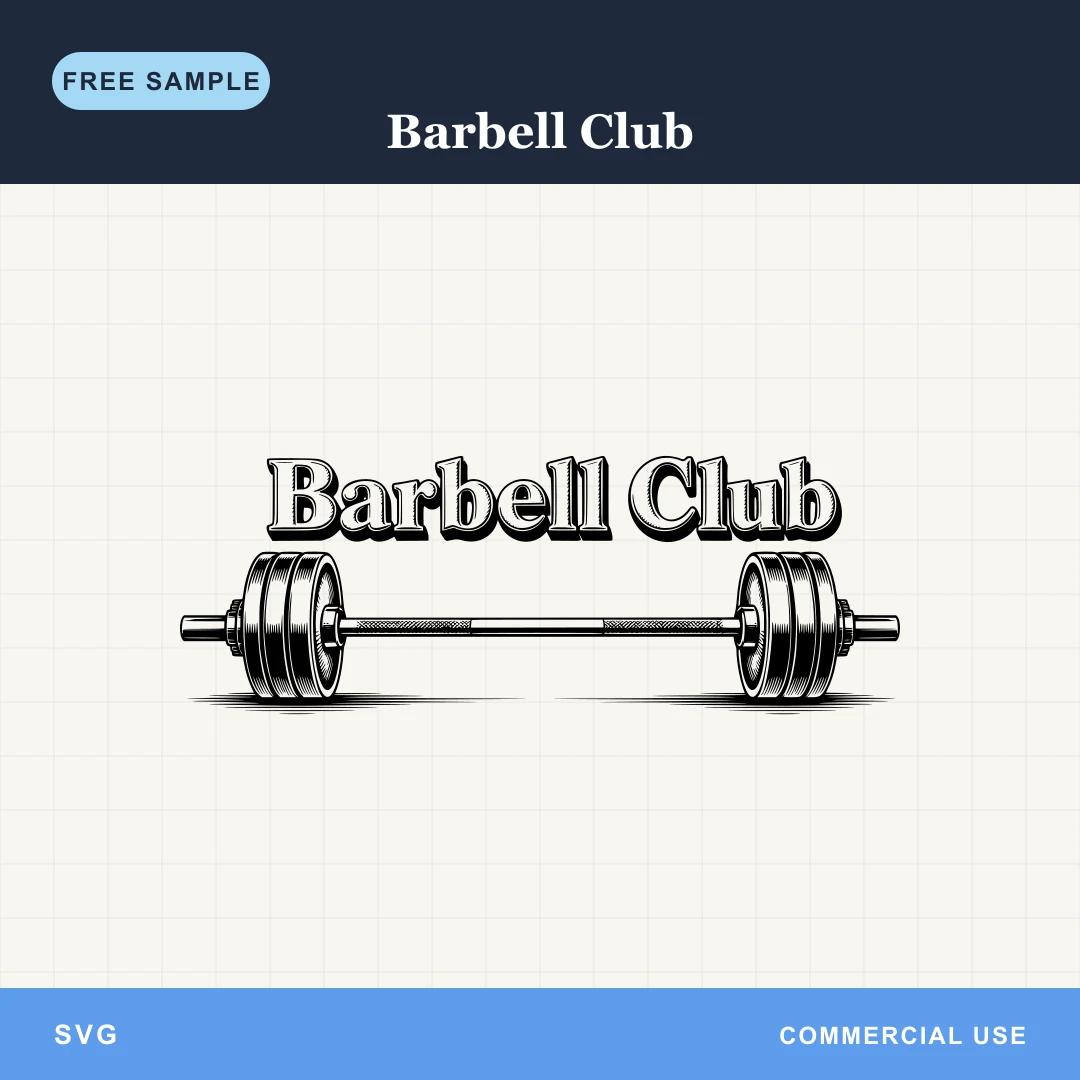Free Barbell Club SVG
