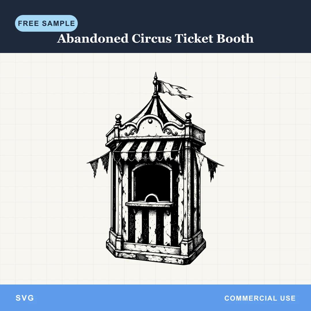 Free Abandoned Circus Ticket Booth SVG