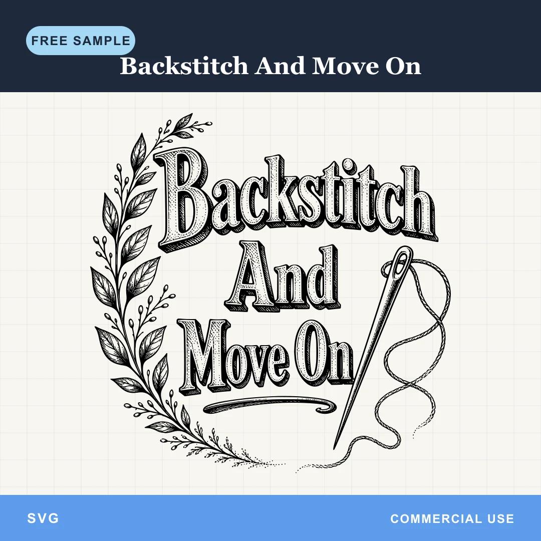 Free Backstitch And Move On SVG