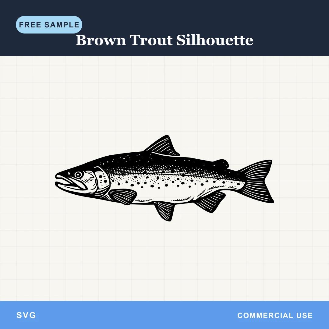 Free Brown Trout Silhouette SVG