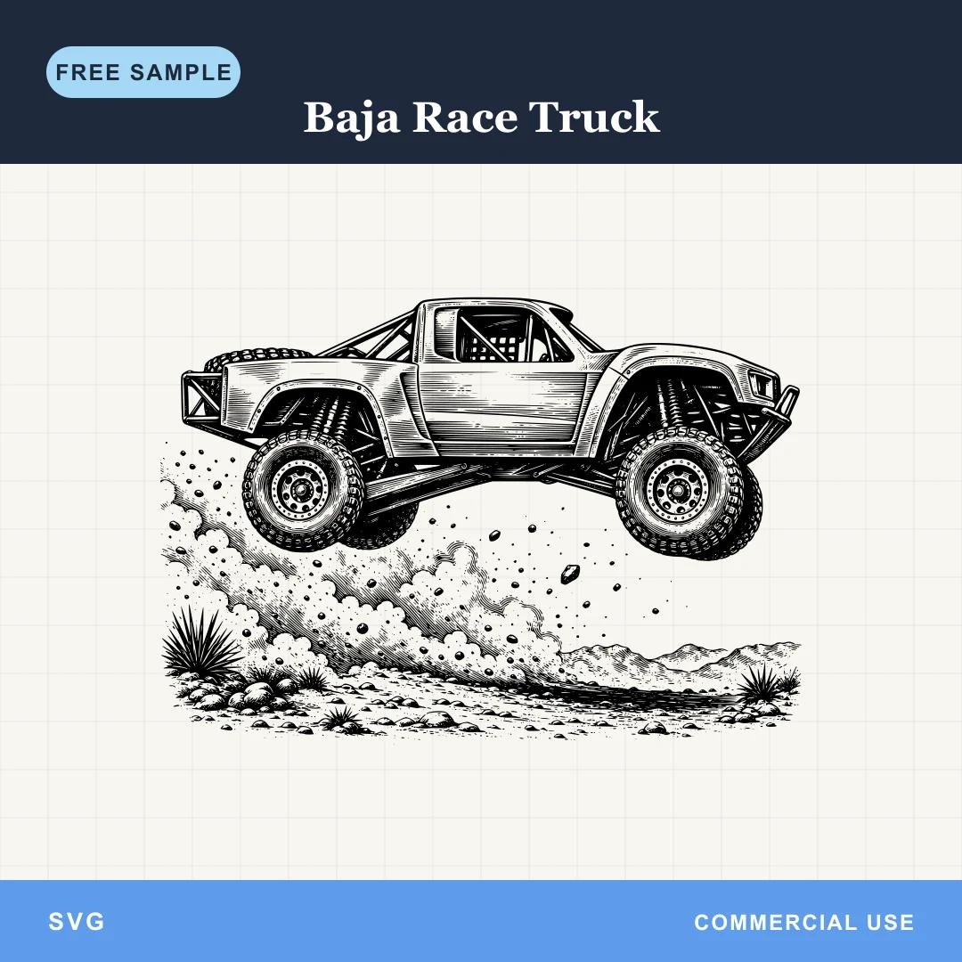 Free Baja Race Truck SVG