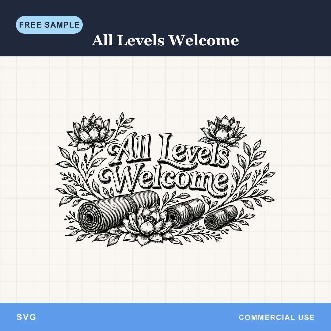 Free All Levels Welcome SVG